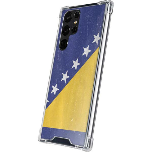 Bosnia and Herzegovina Flag Distressed Galaxy S24 Ultra Clear Case